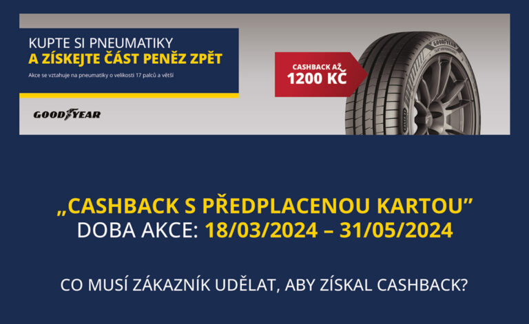 Kupte si kvalitní pneumatiky goodyear a získejte část peněz zpět